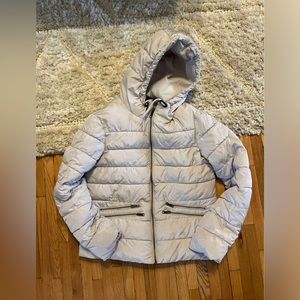 Gray quilted jacket